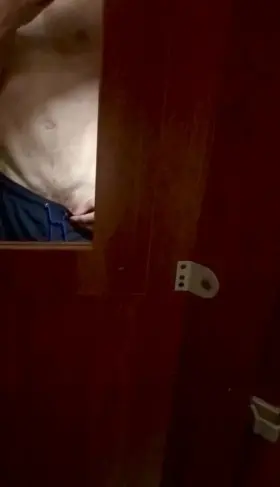 Revealing my thick softie in the changing room after using the gym 😉