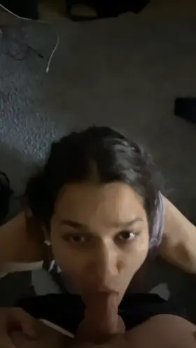 Neighbors' little Indian daughter knows how to please white dick