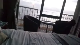 Beautiful view of the Atlantic from [M]y hotel room tonight