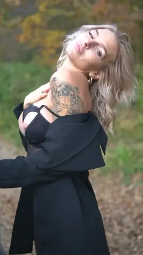 business lady undresses in the woods) I'm sure this video will gain a lot of attention)
