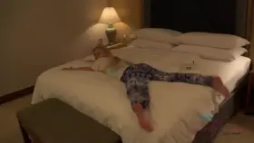 Staying in a fancy hotel for the first time