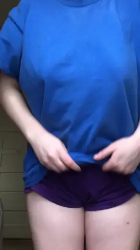 Bouncing my titties for you first thing in the morning