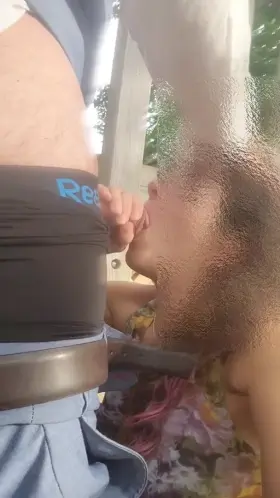 I swallowed his cum after the ceremony and people were walking by.