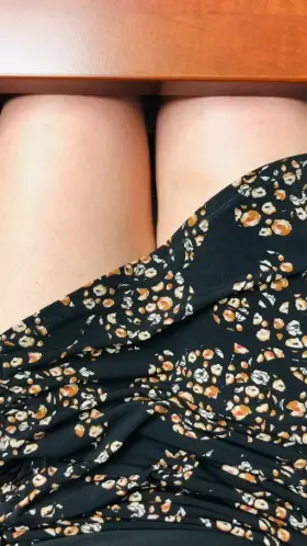 Got tired of printing time sheets and decided to rub my pussy for a second