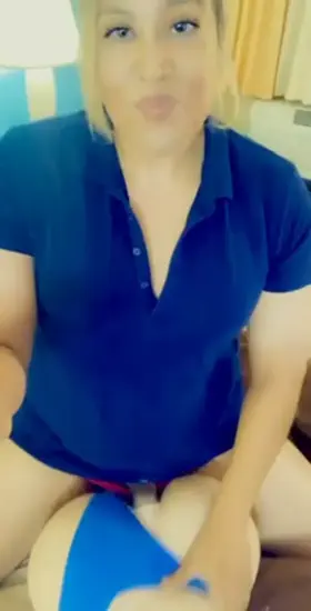 Cumming on a cute blue panty