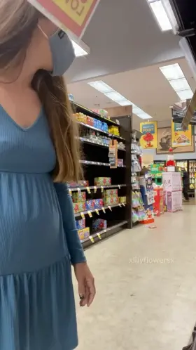 Flashing my pussy in aisle 69