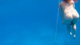 Fit ass, underwater