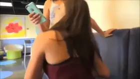 Muff Dive and Spread in The Juice Bar