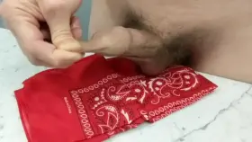 Stretchy skin filled with cum