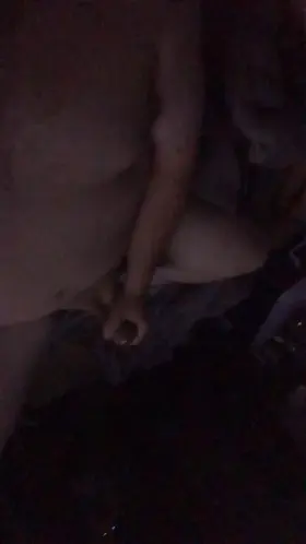 (36) mommy’s finally asleep. Time to climb up onto daddy bear for a horsy ride heh