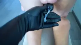 Used his own cum as a lube. ;)