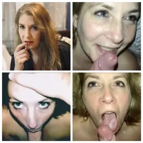 Wife before and after blowjob!