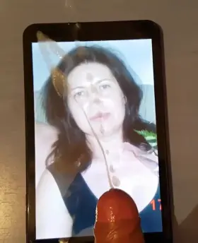 Massive cum tribute on real mom