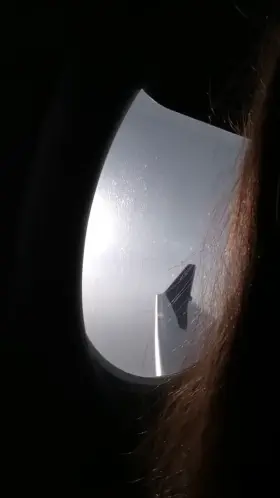 I was running to my terminal as they made the last call for my flight, when I finally got there I couldn’t find my ticket, so I swapped with the lady in front of me, I felt bad but at least I got a window seat! Check out this view!
