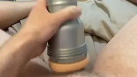 Cum dripping out after I creampie my Fleshlight