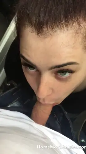 Blowjob in public with a random guy watching