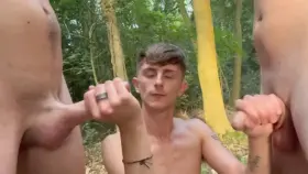 Worshipping dick in the woods