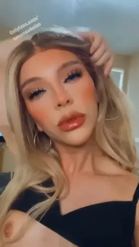 If you play with my boobs, my girlcock will get hard 🤭