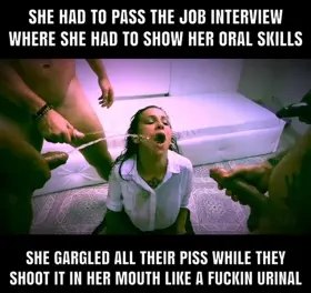 She had to pass the job interview