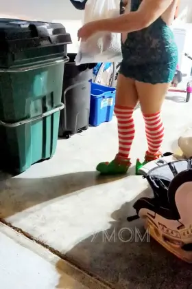 Wonder if the neighbors approve of my Christmas cleanup attire