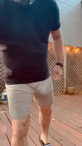 Dad’s anatomically correct shorts [40s]