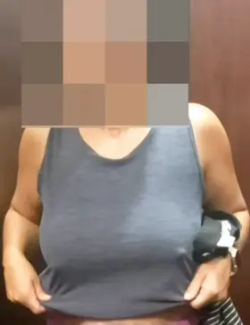 (F)(M) wife wants to know what you think of her titty drop in elevator