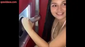 Glory Hole BBC Teen Latina Sucking Blowjob Deepthroat Porn GIF by qosvideos