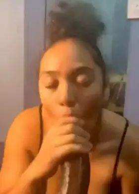 Blowjob Ebony Couple Sloppy Porn GIF by apollo6ix