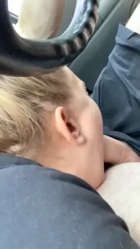 A fun bj in the rental moving truck. We had sex in the back of it but didn’t record, boo. haha. (F/M)