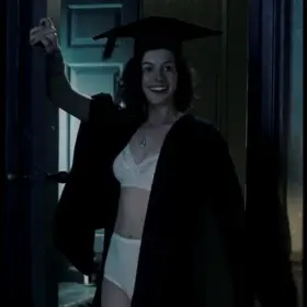 Anne Hathaway in classic white panties
