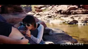 Barely fitting inside her mouth 😱