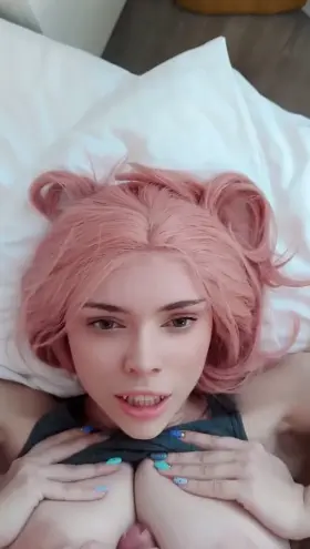 Just think how her split tongue would feel on your cock