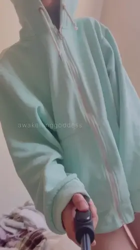 I wonder if this hoodie suits me. What do you think? Would you fuck me if you saw me on your bed like this? 😋