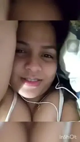 Cute gf show her Boobies to her Lover