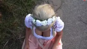 Daynia wearing a Dirndl