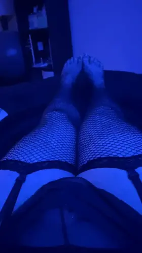 My slave looking real slutty in his new stockings