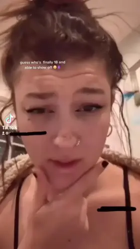slut turns 18 and goes wild on tiktok
