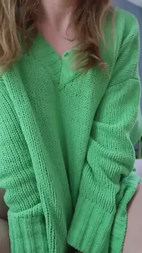 nothing under my sweater...