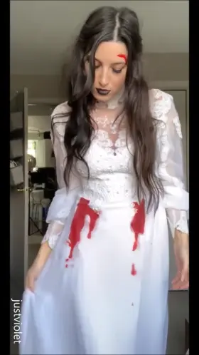 dead bride costume with fake blood!