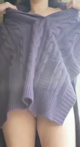 Do you like how I wiggle out of my sweater? (oc)(f)
