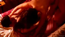 Hot wife giving husband a blowjob