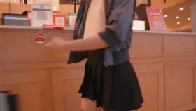 Tight Asian chick feeling naughty in public