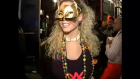 The masked babe strikes again