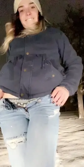 [GIF] being a tease in the snow ❄