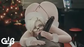 Festive Mercy Ball Sucking (GeneralButch) [Overwatch]