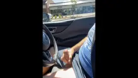 Cumming in my car before getting beers.