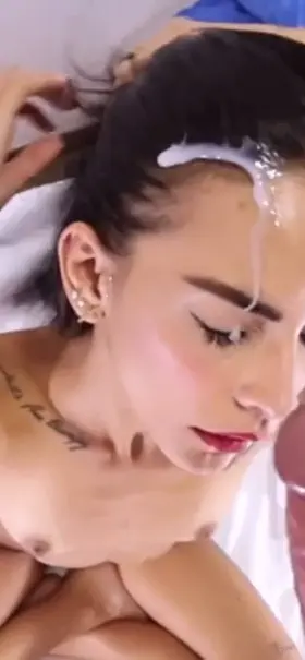 What a beautiful cum covered face