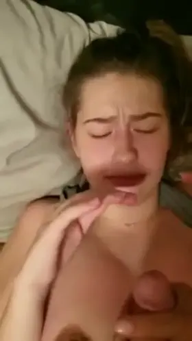 Cutie doesn't like a facial, as if he cared!