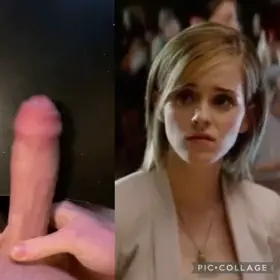 Emma Watson watching my Cock Cum