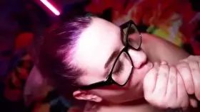 Took most of the load in my mouth but some still got on my glasses